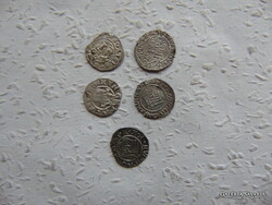 Habsburg ezüst dénár 5 darab LOT ! 04