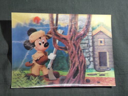 Képeslap,dimenziós,Walt Disney,Mickey egér látkép,részlet, 1990-