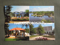 Képeslap,Hajdúszoboszló,mozaik,gyógyfürdő,strand,medence,szálló,üdülő látkép,részlet, 2000-