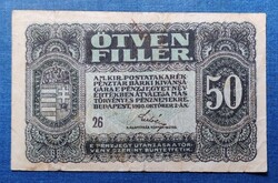 50 Fillér 1920, F+.
