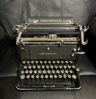 CONTINENTAL 1950 körüli , kitűnő állapotú , működő írógép , eredeti papírjaival !