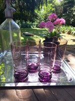 5 db lilás talpú design pohár – stílusos nyári frissítőkhöz