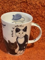 Porcelán cica, cicás, macskás bögre