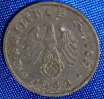 Német Harmadik Birodalom 1942. A. 1 reichspfennig horogkereszttel (2330)