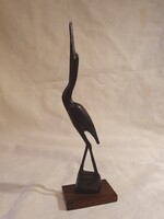 Vintage csont-szaru daru figura