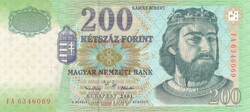 200 forint 2001 "FA" 3. aUNC-UNC