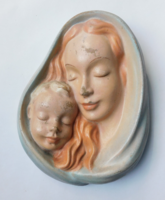 Art deco kerámia falidísz - Madonna