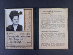Magyar Államvasutak Arcképes Igazolvány .Fonyódi Andor ht. katona felesége részére
