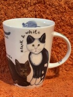 Angol porcelán cicás bögre, cica, macska