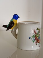 Antik madaras osztrák porcelán csésze bögre teáscsésze teásbögre