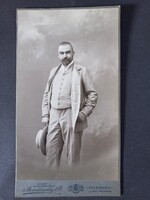 Antik Elegáns úriember portréja Mindszenty B. pozsonyi műterméből, 1910-es évek vége