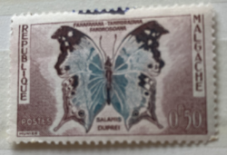 Lepke - Madagaszkár-i postatiszta bélyeg 1960