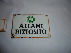 Állami Biztosító zománctábla