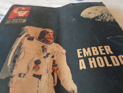 Ember a Holdon  1969 jul 30...  Ország - Világ  c  eredeti  példány a holdra szállásról  !!