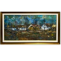 Vati József (1927-2017) Kertek alja, 1981 - Nagy méretű nagyon igényes alkotás /számlát adunk/