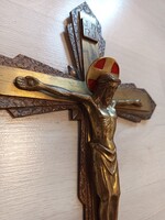 Art Deco  Feszület -  korabeli egyházi antikvitás.Gyűjtői Darab, francia