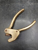 Judaika, hatágú csillagos bronz plombafogó, antik, 13 cm-es. 3613b