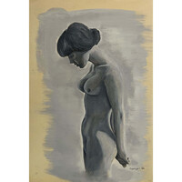 Gyenge Imre (1939-1986) Vízben álló nudista nő, 1966  /számlát adunk/