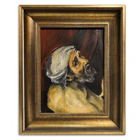 Ismeretlen festő: Imádkozás - kvalitásos olajfestmény gyönyörű keretezéssel /számlát adunk hozzá/
