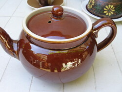 Antik Villeroy & Boch Luxembourg barna teáskanna