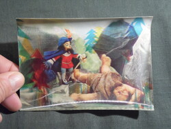 Képeslap,dimenziós,Magyar,MÉH huladékkezelő vállalat,mesefigura, 1970-