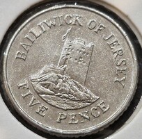 Jersey, 5 penny, 1990.