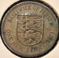 Jersey 1 Új penny, 1971.