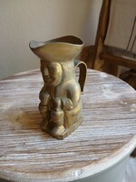 Pazar régi réz Toby Jug kiöntő I. (12x9x6,3 cm)