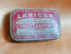 Antik LAXIGEN gyógyszeres fém doboz