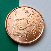 Franciaország – 1 Euro cent – 2024 – Marianne  – Ritka!
