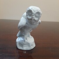 Fehér Herendi porcelán bagoly figura