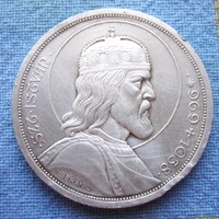 Ezüst 5 Pengő Szent István 1938 T1 kis PH
