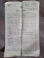 Keresztlevél Király Lázár m.kir. csendőr tiszthelyettes leánya 1929-ben Nyirtass  Szabolcs vármegye