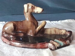 Art deco Komlós kerámia figura   24 cm hosszú szép máz.