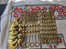 Sárgaréz függönykarnis alkatrészek 4 kg