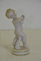 Schaubach Kunst porcelán zenélő kisfiú figura A261