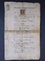 Házassági anyakönyvi kivonat kelt Tüskevárott, 1910, Bezi és Tüskevári lakosok házassága