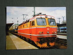 Képeslap,Budapest,Keleti pályaudvar,Horvát vasút,1142.005 villamos mozdony,1997-