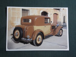 Képeslap,Svájc,Renault Nervasport 8. 1933 veterán autó,2000-