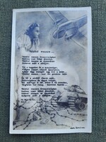 Valhol messze...repülő szkv. magánkiadású, verses, grafikus lapja