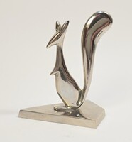 Art deco, Hagenauer stílusú nikkelezett fém bájos mókus figura