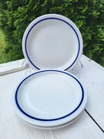 Alföldi porcelán_kékcsíkos desszertes tényér_3 db_kórházi_menza