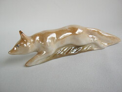 Lüsztermázas porcelán róka