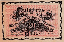 20  Heller 1920  Szükségpénz Ausztria