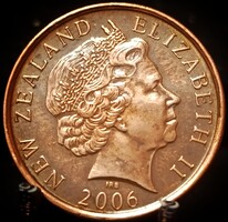 Új Zéland 10 cent, 2006 (vörös)rézzel bevont acél / barna színű / C02G1