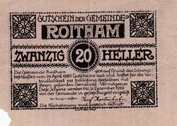 20  Heller 1920  Szükségpénz Ausztria