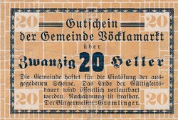 20  Heller   Szükségpénz Ausztria
