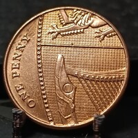 Egyesült Királyság 1 penny, 2015 a Királynő mellképe, "JC" mesterjel C09D4