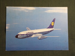 Képeslap,Németország,Lufthansa B 737 City Jet repülőgép,1980-