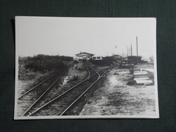 Képeslap,reprodukció,Német vasút,gőzmozdony,szerelvény,vasútállomás,1980-